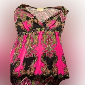 Item #6.   Bobbie Brooks Pink and Black sleeveless top